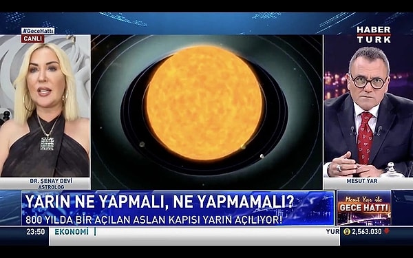 15. Ünlü Astrolog Dr. Şenay Devi, Habertürk TV'de Mesut Yar'a astrolojik olarak en önemli gün olan 8 Ağustos 2024'ü anlattı. Devi, bugün "Aslan kapısının" açıldığını söyledi.