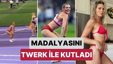 Only Fans Hesabı da Bulunan Kanadalı Sırıkla Atlama Sporcusu Alysha Newman Bronz Madalyasını Twerk ile Kutladı