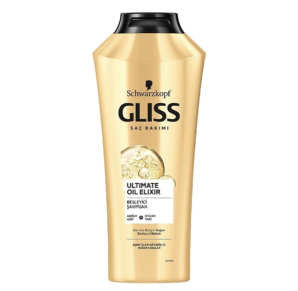 12. Gliss Ultimate Oil Elixir Besleyici Şampuan - Aminoasit ve Argan Yağı ile 360 ml