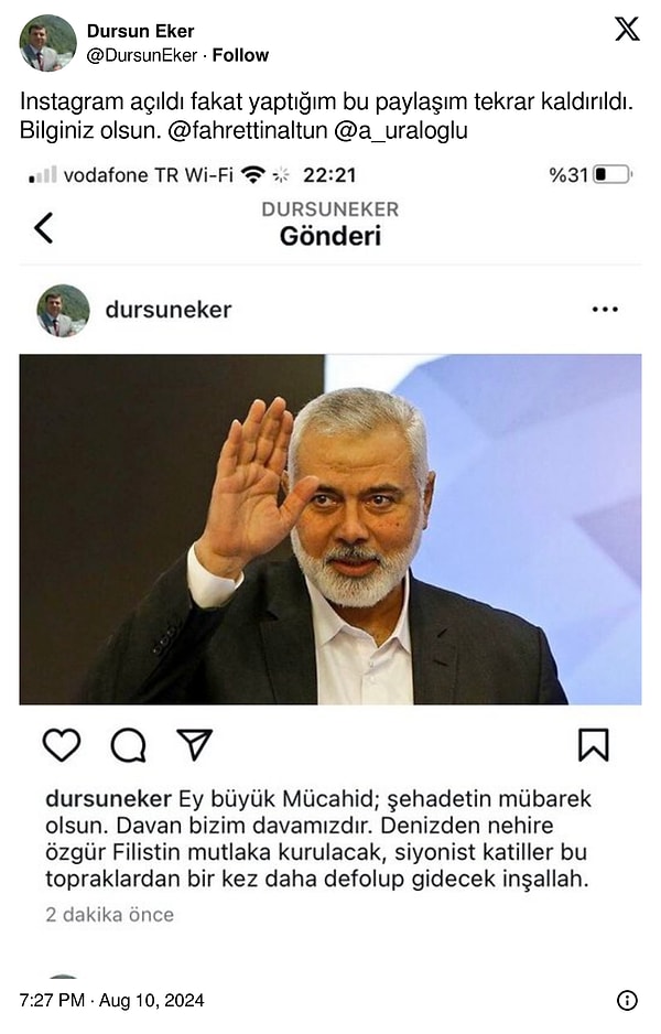 Bu da akıllara şu soruyu getirdi: INSTAGRAM 8 GÜN BOYUNCA BOŞ YERE Mİ KAPATILDI? YOKSA BİR KEZ DAHA MI KAPATILACAK?