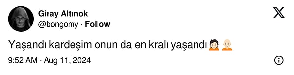 Videoyu alıntılayıp aşağıdaki tweet'i atan Giray Altınok, meğer daha önce Var Bunlar'da benzer bir sahne yazmış 😅