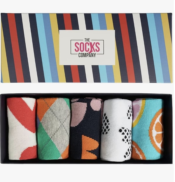 The Socks Company Kadın 965P 5'li Desenli Çorap Set