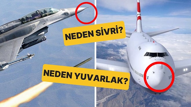 Neden Bazı Uçakların Burnu Sivriyken, Bazıları Yuvarlak? Tahmin Etmesi Çok Kolay!