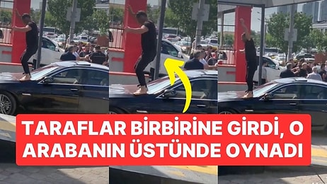 Ekspertiz Firmasında Bir Acayip Olay: Taraflar Birbirine Girdi, O Arabanın Üstünde Dans Etti