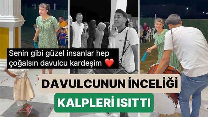 Düğünde Halaya Dahil Olmadığı İçin Tek Başına Eğlenen Down Sendromlu Kızı Fark Eden Davulcunun Tatlı Jesti