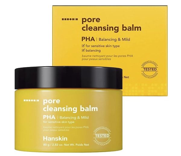 Hanskin Pore Cleansing Balm BHA - Hassas Ve Kuru Ciltler için Gözenek Ve Makyaj Temizleme Balmı