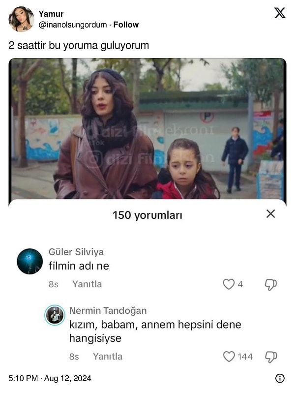 İlla biri çıkar.