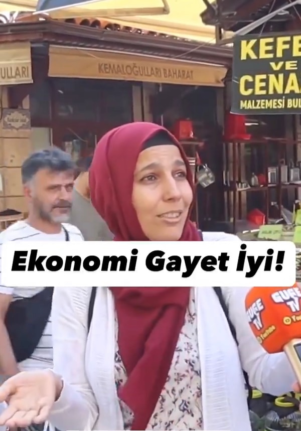 Eşiyle çalışarak ev ve araba aldığını söyleyen kadın ekonominin de gayet iyi olduğunu ekledi.