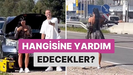 Arabası Bozulan Kadın ve Erkek Sosyal Deneyi Yapıldı: Sizce Hangisine Yardım Edecekler?