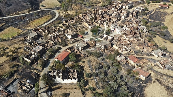 Karayakup Mahallesi'nde mahalle camisi ile bazı iş yerleri de yandı.Karayakup Mahallesi Mezarlığı'nda mezarlar ve ağaçlar yangında hasar gördü.