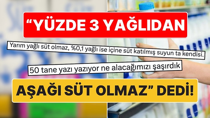 "Ben Bu İşin İçindeyim, Yüzde 3 Yağlıdan Aşağı Süt Olmaz, Sudur O" Diyen X Kullanıcısına Gelen Tepkiler