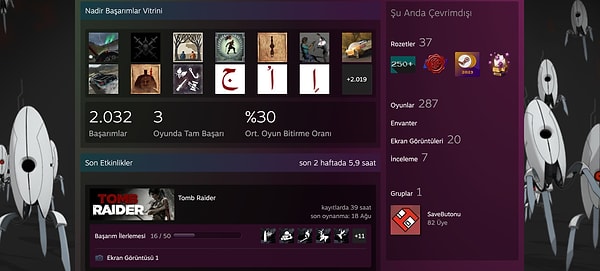 Steam profillerimiz ve kütüphanelerimiz biz oyuncular için gerçek manada bir servet.