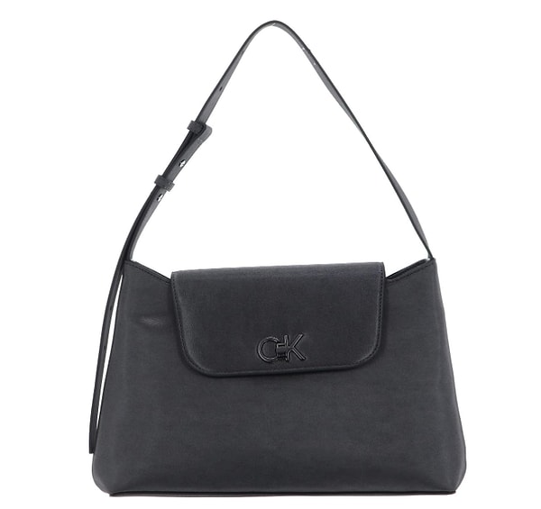 10. Calvin Klein Re-Lock Tote Md-Gunmetal Kadın Çanta