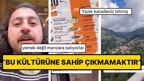 Karadeniz’in Manzaralı Restoranlarından Birine Giden Adam Fiyatlara ve Hijyene Sitem Etti