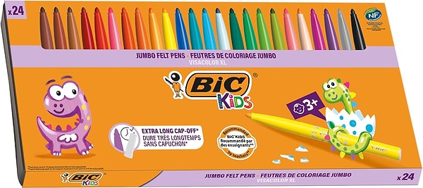 1. BIC Kids Visa Color XL Keçeli Boya Kalemi / 24 Renk