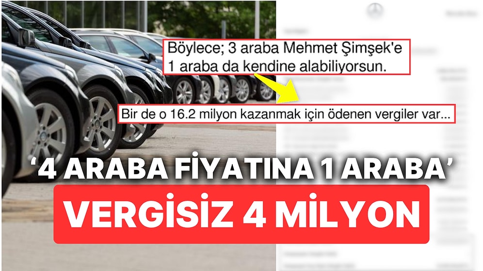 Ekonomist Şeref Oğuz'un 4 Araba Fiyatına 1 Araba Hesabı ÖTV ve KDV'yi Yeniden Gündeme Getirdi!