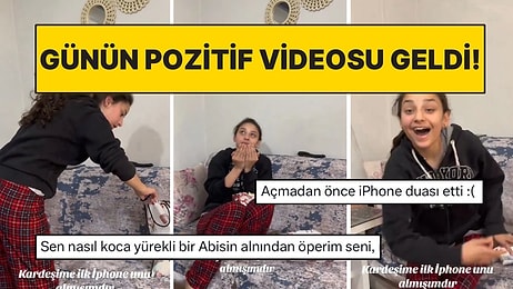 Abisi İstediği Telefonu Alınca Sevinçten Dört Köşe Olan Tatlı Kız Hepimize Tebessüm Ettirdi