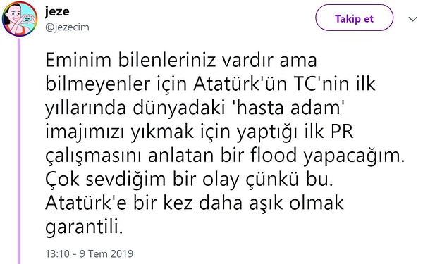 Cumhuriyet kurulduktan kısa bir süre sonra Atatürk'ün ülkemizin 'hasta adam' imajını nasıl düzelttiğini biliyor musunuz? Gelin o flood'a beraber bakalım...