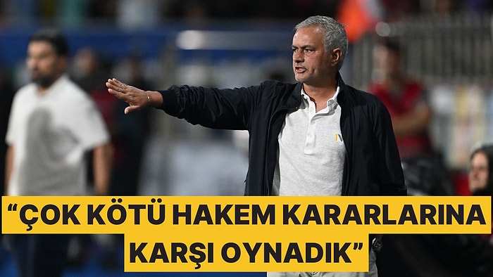 Jose Mourinho Hakemlerden Dert Yandı, Oyuncularını Övdü