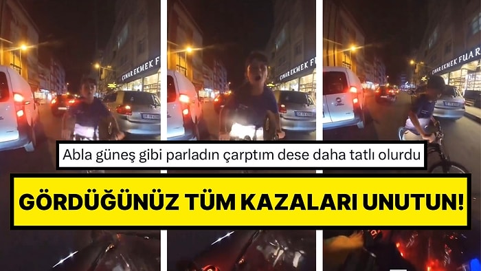 İzlediğiniz Tüm Kazaları Unutun: Bisikletli Çocuğun Motosikletli Kadına Çarptığı Komik Anlar