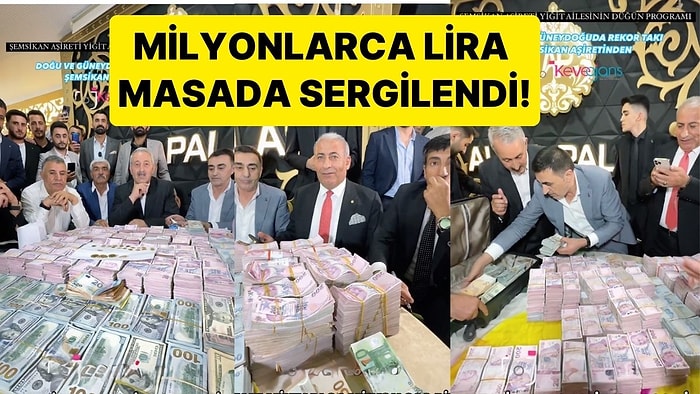 Milyonlarca Lira Masada Sergilendi! Aşiret Düğününde Toplanan Para Dudak Uçuklattı