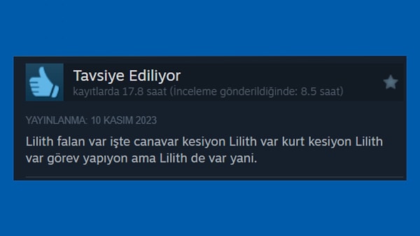 Lilith demiş miydik?