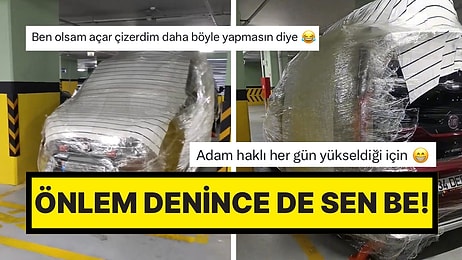 Arabasını Streç Filmle Kaplayan Vatandaş Dikkat Çekti: “Adam Haklı Her Gün Yükseldiği İçin”