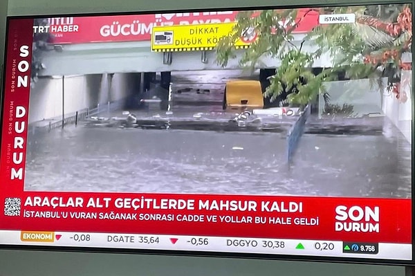 Tüm şehrin sular altında kalmış gibi gösterildiğini iddia etti.