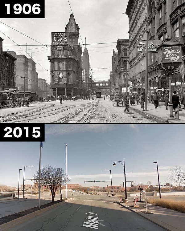 4. Main ve Delaware Caddeleri, Kansas City, Missouri, 1906-2015