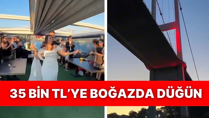 İstanbul Boğazı’nda 35 Bin TL’ye Tekne Düğünü Yapan Çift Fiyatın Uygunluğuyla Şaşırttı