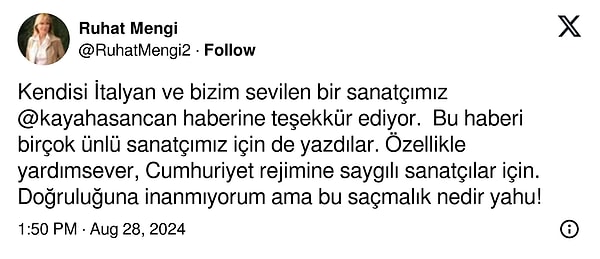 Gazeteci Ruhat Mengi de yaşananlara tepki gösterenler arasında.