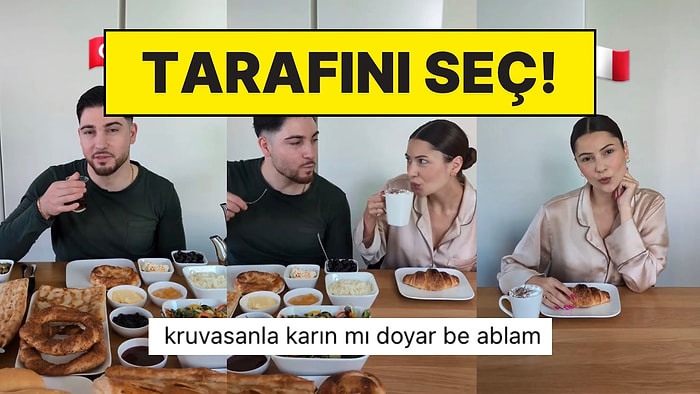 Tarafını Seç! Türk Usulü Serpme Kahvaltı mı Yoksa Yalnızca Kruvasan mı?