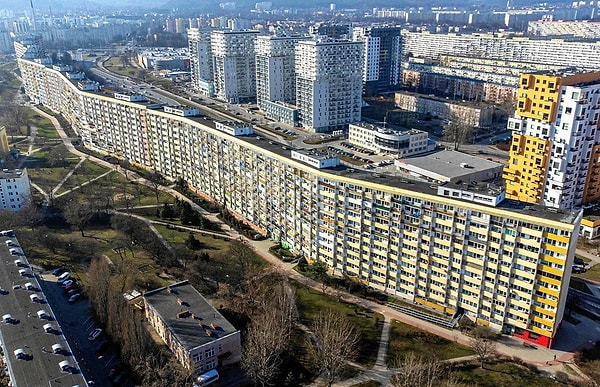 This building, which looks like something straight out of a science fiction movie, is located in Poland.