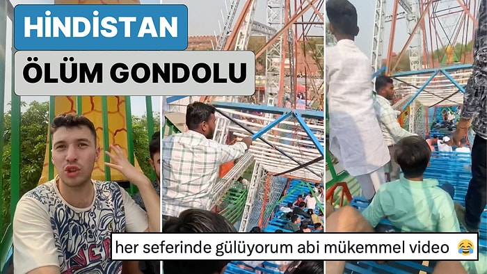 Hindistan'ı Gezen İki Türk Hiçbir Güvenlik Önleminin Olmadığı 'Ölüm Gondolu'na Bindi