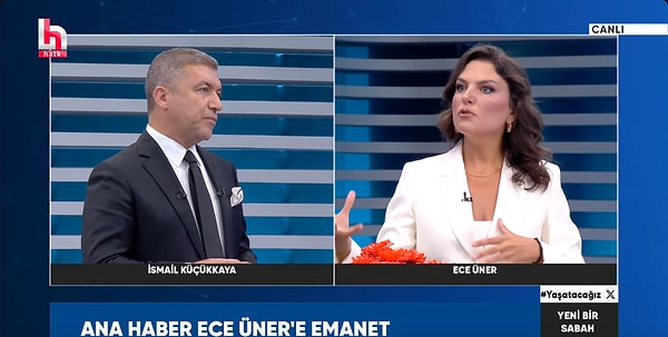 İsmail Küçükkaya'nın sunduğu Yeni Bir Sabah programına katılan gazeteci Ece Üner, Türkiye'nin günlerden beri konuştuğu Narin olayına ilişkin sözleriyle kısa sürede sosyal medyada gündem oldu.