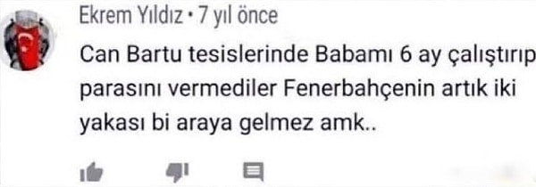 Bu yorumu bilmeyen yoktur. Fenerbahçe ne zaman şampiyonluk yolunda takılsa "aldığı ah" diyerek bu caps sürekli paylaşılır.