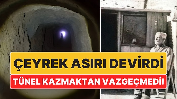 Ferhat'ın Şirin İçin Dağları Deldiği Gibi En Az 30 Yıl Boyunca Tek Başına Tünel Kazdı!