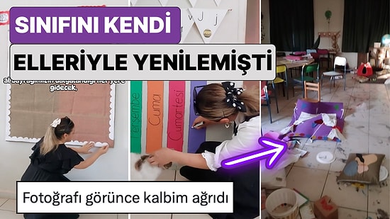 Atandığı Köy Okulunu İlmek İlmek Güzelleştiren Bir Öğretmen Tatil Dönüşü Sınıfının Getirildiği Hali Paylaştı