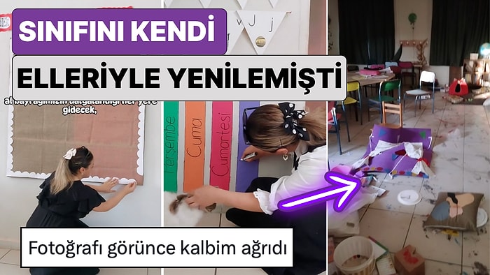 Atandığı Köy Okulunu İlmek İlmek Güzelleştiren Bir Öğretmen Tatil Dönüşü Sınıfının Getirildiği Hali Paylaştı