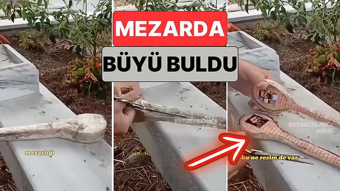 İstanbul'da Bir Yakınının Mezarını Temizlemek İsteyen Bir Vatandaş Mezarın İçinde Büyü Buldu