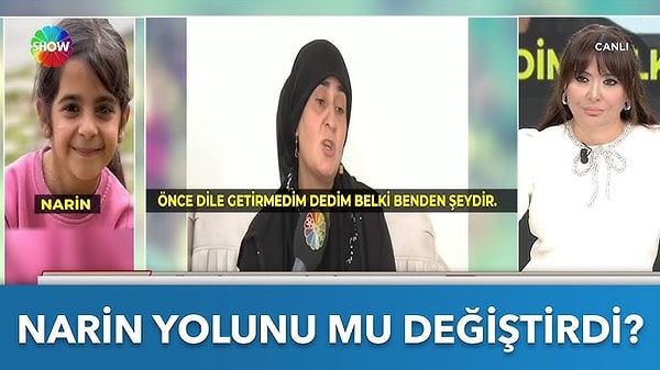 Yayın yasağının ardından programda Narin'den bahsedemeyen Didem Arslan Yılmaz, Narin'in annesinin bir videosunu paylaşarak ölümüne dair hislerini paylaştı.