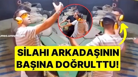 Silahı Arkadaşının Başına Doğrulttu! Poligon Güvenliğinin Anında Müdahalesi Gündem Oldu