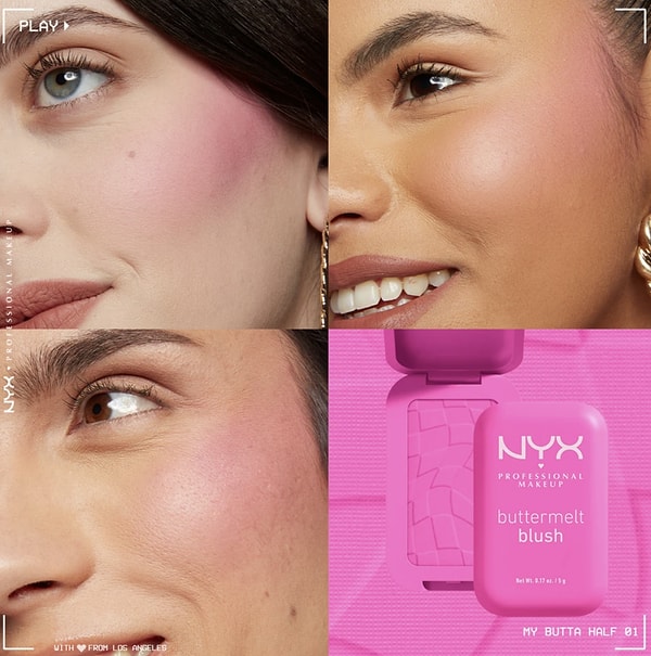 Nyx Professional Makeup'ın Buttermelt Blush Kremsi Pudra Allığı, yüksek pigmentasyonu ve hafif formülüyle makyaj severlerin favorisi olmaya aday.