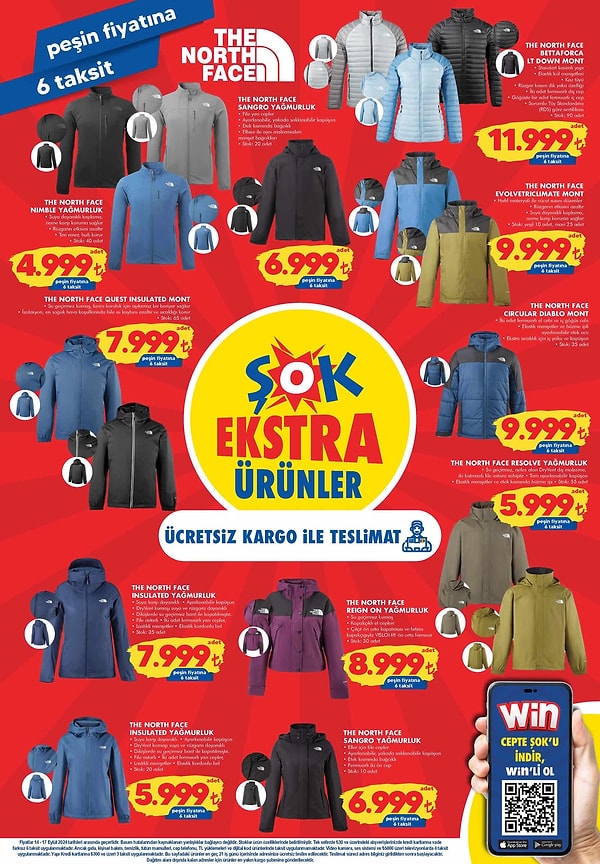 The North Face Mont ve Yağmurluk modelleri