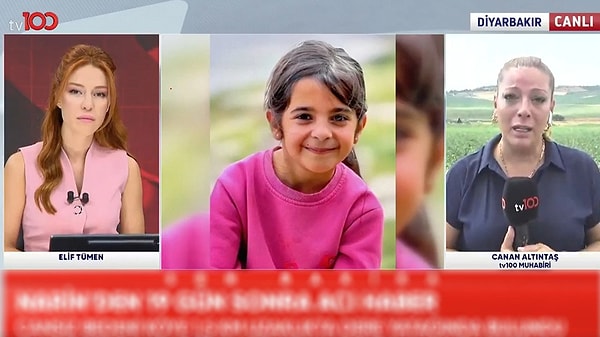 Muhabir Altıntaş, TV100’de canlı yayına bağlanarak bir gün önce ne gördüğünü, “O gün, Narin bulunmadan bir gün önce kapı önünde birkaç kadın Yasin okuyordu. Bölgede Yasin ölülere okunur" diyerek açıkladı.