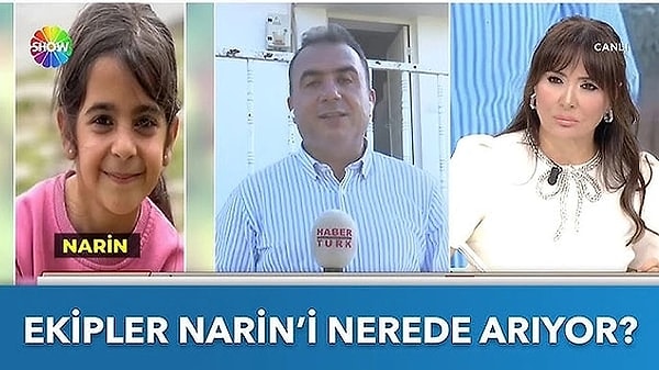 Narin Güran olayını kaybolduğu andan itibaren programında işleyen Didem Arslan, bugünki yayınında (11 Eylül) Narin'in annesi ve eltisi Maşallah'ın açıklamalarıyla itirafçı Nevzat'ın ifadesini karşılaştırarak büyük bir yalanı ortaya çıkardı.