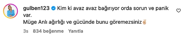 Didem Arslan Yılmaz'ın bu tavrı karşısında Müge Anlı'yı örnek gösteren Ergen'den "Müge Anlı ağırlığı ve gücünde bunu göremezsiniz✌🏼" yanıtı geldi.