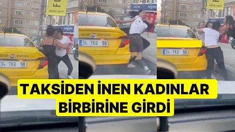 Esenyurt'ta Yol Ortasında Kavga! Taksiden İnen Kadınlar Saç Saça Birbirine Girdi