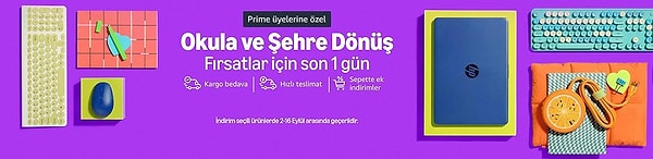 Amazonda Okula ve Şehre Dönüş kampanyasında bugün hangi indirimler var? İnceliyoruz...