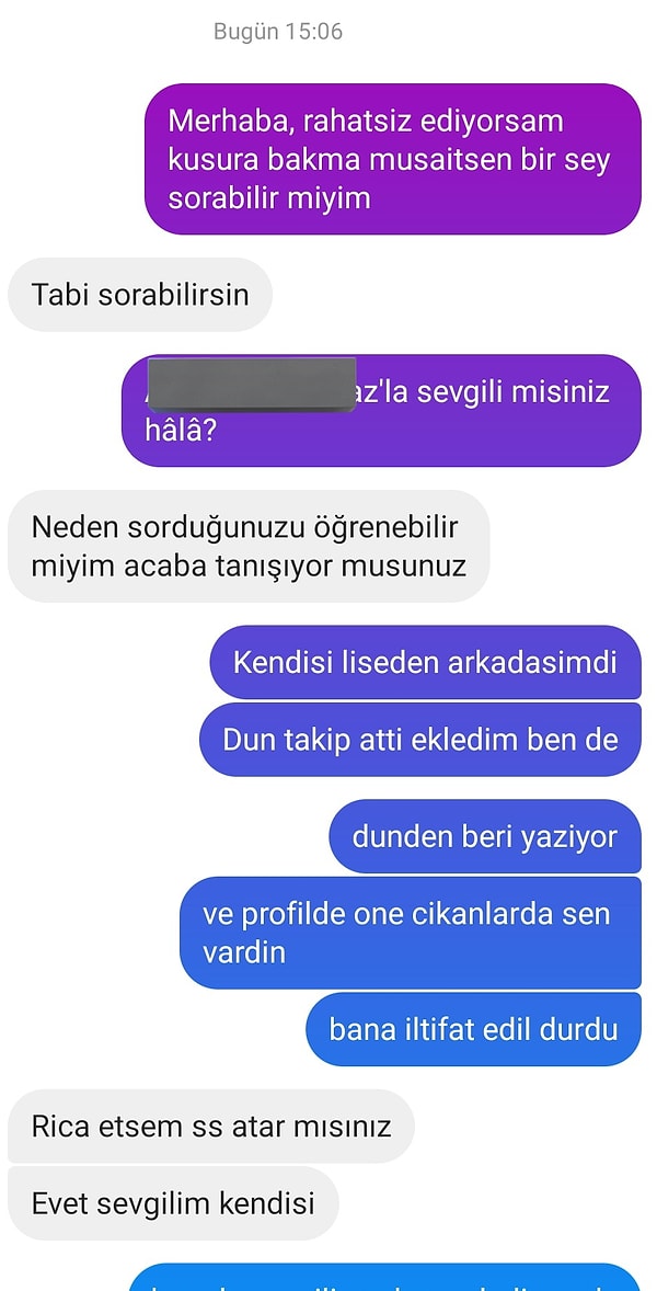 İşte o diyalog: